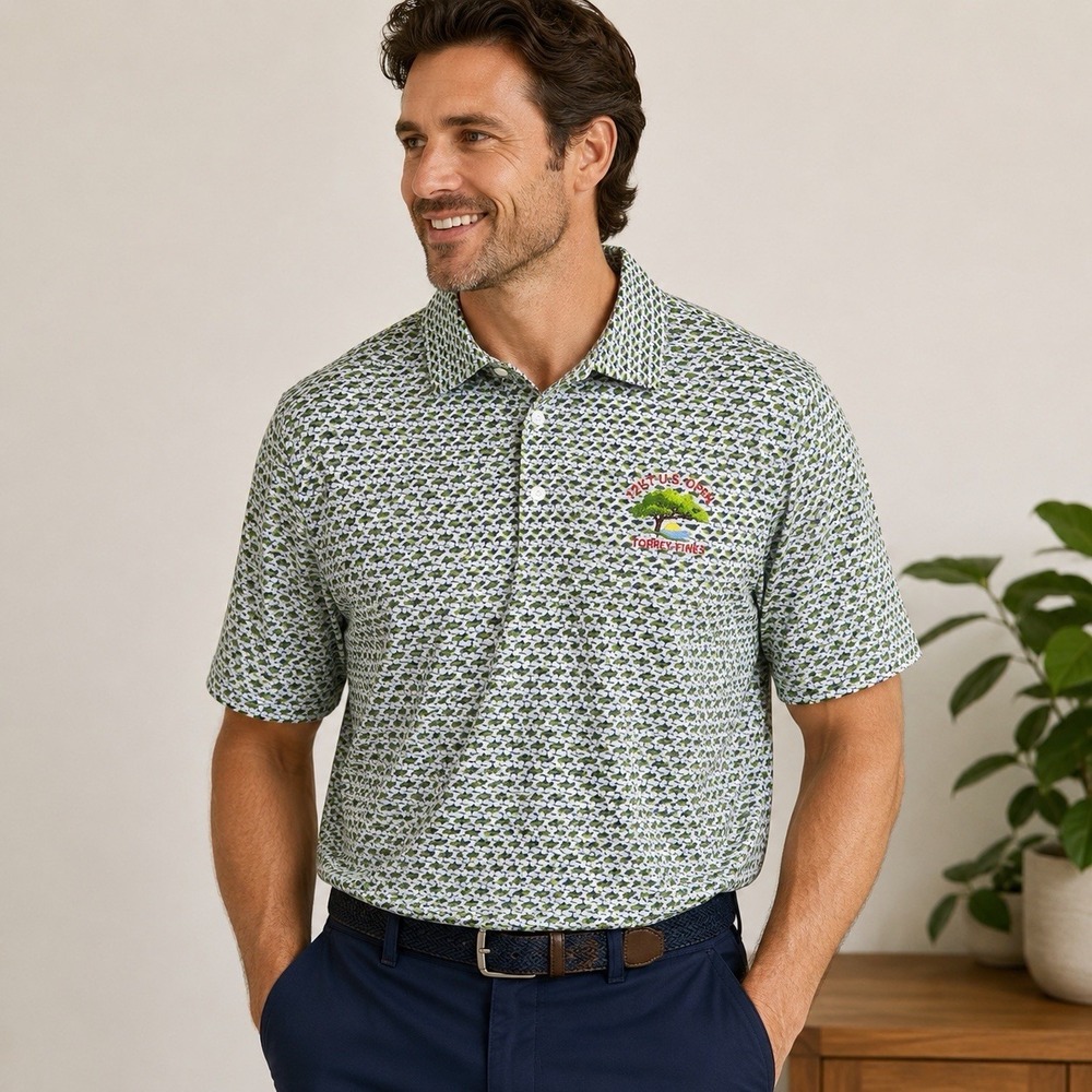 US Open 121st Torrey Pines Polo Mens XL Green Performance Golf Shirt